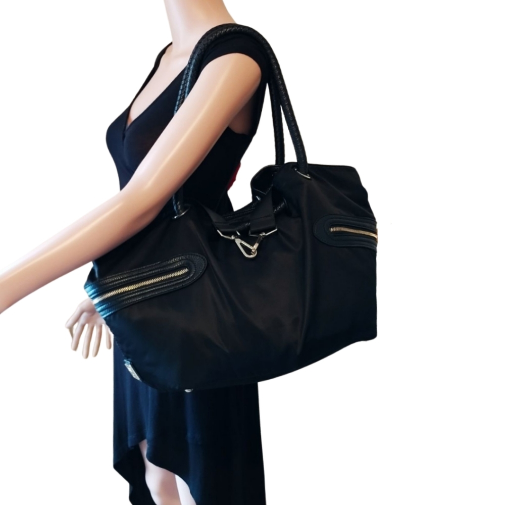 ROSIE POPE CarryAll Maternity Black Nylon shoulder bag